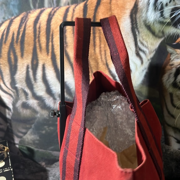 HERMES Fourre Tout Red Canvas Tote / Shopping Bag. In GUC - Picture 5 of 14